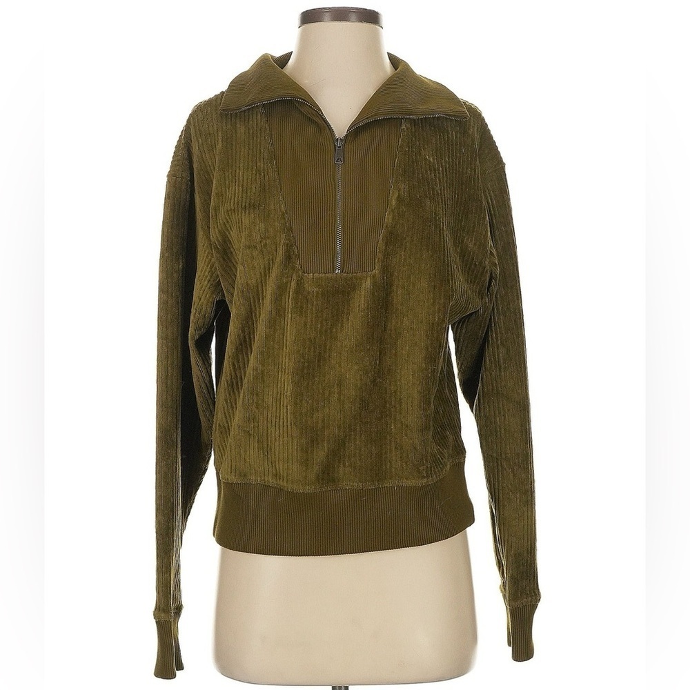 ❤️ UNIVERSAL THREADS corduroy wide Ribbed 1/4 zip Olive Size XS